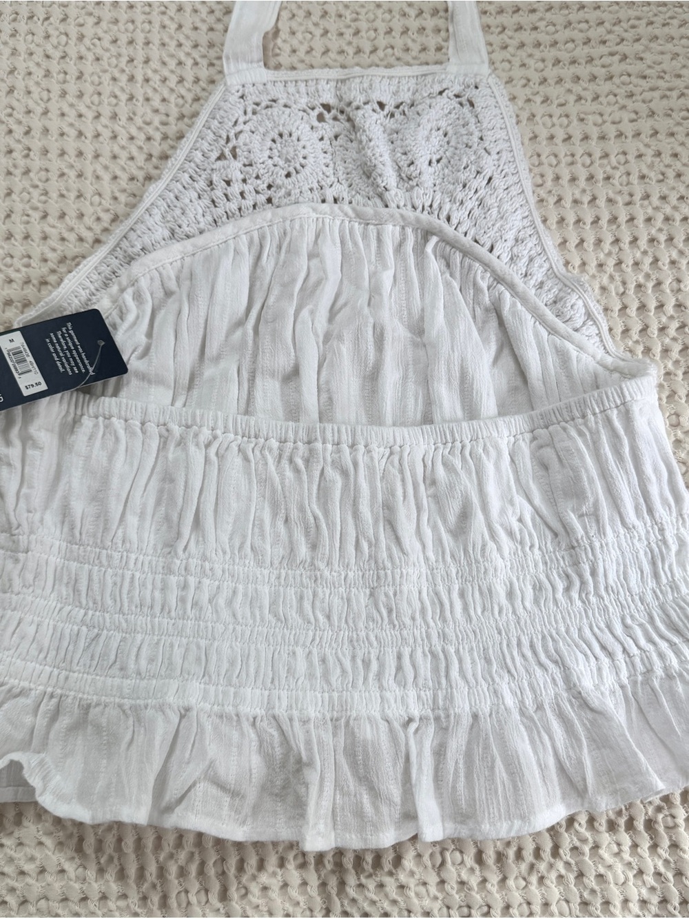 Lucky Brand White Crochet Halter Top - Picture 9 of 9